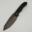 Pre-Owned Microtech ANAX Titanium DLC Tanto M390 & Carbon Fiber Inlay 191C-1DLCTCFITI