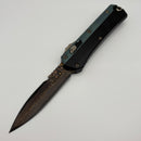 Pre-Owned Marfione Select Microtech Glykon Black Handle w/ Antique Green Accents w/ Baker Forge Brute de Forge Coppermai Bayonet 184-16MS4