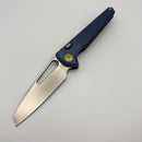 Pre-Owned Vosteed Gavko Knives Leopard w/ Blue Titanium Handle & M390 A2502