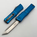 Microtech Knives Combat Troodon Gen III Satin Tanto w/ Blue Handle 1144-4BL