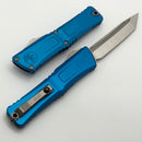 Microtech Knives Combat Troodon Gen III Satin Tanto w/ Blue Handle 1144-4BL