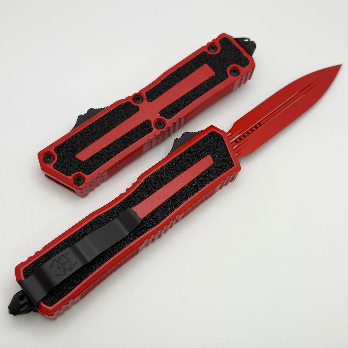 Microtech Scarab 2 Gen 3 D/E Cerakote Red w/ Black Hardware 1280-1RD-C