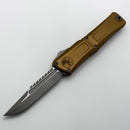 Microtech Knives Combat Troodon Gen III Apocalyptic Interceptor w/ Tan Handle Signature Series 1217-10APTAS