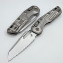 Microtech Marfione Select MSI RAM LOK Frag Titanium Handles w/ Double Vapor Blast & Flamed Accents & Full Serrated Stonewash M390MK 210-12FRMS4