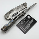 Microtech Marfione Select MSI RAM LOK Frag Titanium Handles w/ Double Vapor Blast & Flamed Accents & Full Serrated Stonewash M390MK 210-12FRMS4