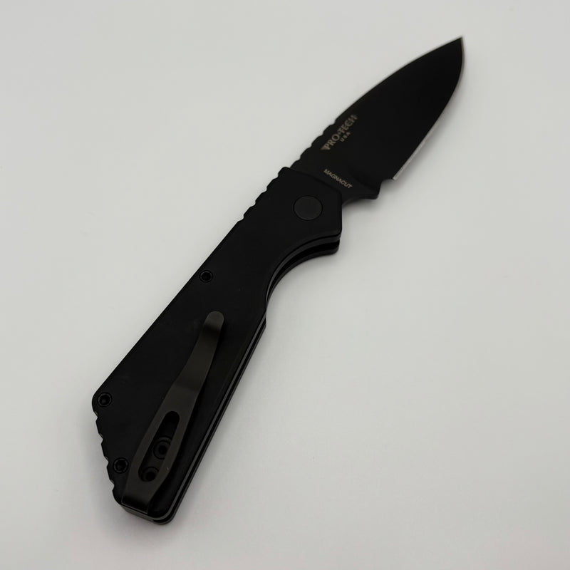Pre-Owned Discontinued Pro-Tech PT Plus Aluminum Handle w/ Black Hardware & DLC MagnaCut Blade PT203