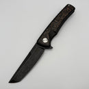 Pre-Owned Mechforce Kilby Shard Black Titanium Integral Handle w/Copper Foil Carbon Fiber Inlays & Black Stonewash M390