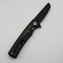 Pre-Owned Mechforce Kilby Shard Black Titanium Integral Handle w/Copper Foil Carbon Fiber Inlays & Black Stonewash M390
