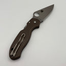 Pre-Owned Spyderco Para 3 Lightweight Brown FRN Handles & 15V Sprint Run C223PBN15V