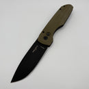Pre-Owned Pro-Tech Vero Designs Synapse Auto w/ Green Linen Micarta/Aluminum Handle & DLC MagnaCut VERO1213-GRN MIC