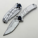 Custom Knife Factory & Anthony Marfione Collaboration Ratax White Cel Shade Titanium Integral w/ M398