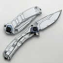Custom Knife Factory & Anthony Marfione Collaboration Ratax White Cel Shade Titanium Integral w/ M398