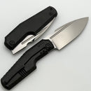 Custom Knife Factory GTK Elementak w/ Black Crystal Titanium Handles & M398