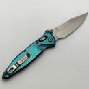 Marfione Select Microtech Socom Ram-Lok Titanium Slab Side Handles & Spear Point Stonewash M390MK 160RLS-10SMS2 (In House Modified)