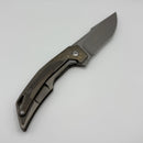 PRE OWNED Custom Knife Factory Justice Bronze w/ CrystalTi & Hand Satin M398