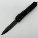 Pre-Owned Microtech Makora DLC Standard w/ DLC Hardware & Deep Engraving Full Serrate 206-1DLCTSH