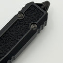 Pre-Owned Microtech Makora DLC Standard w/ DLC Hardware & Deep Engraving Full Serrate 206-1DLCTSH