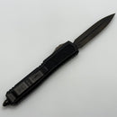 Pre-Owned Microtech Makora DLC Standard w/ DLC Hardware & Deep Engraving Full Serrate 206-1DLCTSH