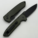 Pro-Tech Les George Rockeye Green Smooth Handle & DLC MagnaCut LG3103-Green
