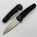 Pro-Tech Malibu Textured Battleworn Black Handle & Stonewash MagnaCut Wharncliffe Blade 5305-BW