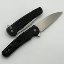 Pro-Tech Malibu Textured Battleworn Black Handle & Stonewash MagnaCut Wharncliffe Blade 5305-BW
