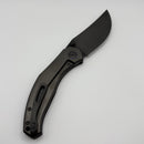 Pre-Owned Custom Knife Factory Blava w/ Matte DLC Milled Titanium & M398