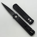 Pro-Tech Leftie Godfather Battleworn Jigged Handle & DLC Blade 926-LHBW LTD