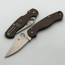 LIMIT ONE PER HOUSEHOLD Spyderco Para-Military 2 Brown Lightweight w/ CPM-15V Sprint Run C81PBN15V2