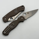 LIMIT ONE PER HOUSEHOLD Spyderco Para-Military 2 Brown Lightweight w/ CPM-15V Sprint Run C81PBN15V2