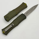 Microtech Knives Hera II Mini Distressed Grenade Green Handle w/ Apocalyptic D/E M390MK 1702M-10DGG-U25