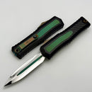 Marfione Custom Atreus w/ Mirror Polish D/E M390MK & Black Aluminum Handle w/ Carbon Fiber & Antique Green/Bronze Titanium Accents