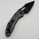 Grenade Blem Microtech Borka Stitch Natural Clear w/ Black Part Serrated M390 169-2NC