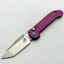 Microtech Marfione Select LUDT Gen III Slab Side Titanium Handles w/ Purple Accents & Stonewash Tanto 1136-10MS5 (In House Modified)