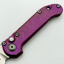 Microtech Marfione Select LUDT Gen III Slab Side Titanium Handles w/ Purple Accents & Stonewash Tanto 1136-10MS5 (In House Modified)