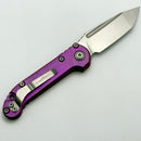 Microtech Marfione Select LUDT Gen III Slab Side Titanium Handles w/ Purple Accents & Stonewash Tanto 1136-10MS5 (In House Modified)