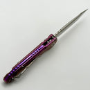 Microtech Marfione Select LUDT Gen III Slab Side Titanium Handles w/ Purple Accents & Stonewash Tanto 1136-10MS5 (In House Modified)