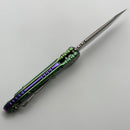 Microtech Marfione Select LUDT Gen III Slab Side Titanium Handles w/ Purple Accents & Stonewash Tanto 1136-10MS5 (In House Modified)