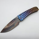 Medford Marauder Full Size Bronze/Violet/Blue Diamondhead Titanium Handles w/ 0.26" Vulcan Drop Point 3V