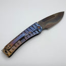 Medford Marauder Full Size Bronze/Violet/Blue Diamondhead Titanium Handles w/ 0.26" Vulcan Drop Point 3V