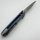 Medford Marauder Full Size Blue/Bronze Rising Sun Titanium Handles w/ 0.26" Tumbled Drop Point MagnaCut