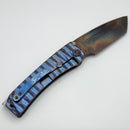 Medford Marauder Full Size Blue/Violet Tear Drop Titanium Handles w/ 0.26" Vulcan 3V Tanto