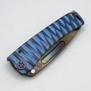 Medford Marauder Full Size Blue/Violet Tear Drop Titanium Handles w/ 0.26" Vulcan 3V Tanto