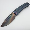Medford Marauder Full Size Green/Violet Tear Drop Titanium Handles w/ 0.26" Vulcan S45VN Drop Point