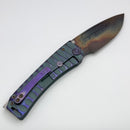 Medford Marauder Full Size Green/Violet Tear Drop Titanium Handles w/ 0.26" Vulcan S45VN Drop Point