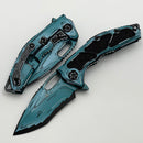 Heretic Knives Medusa Manual Turquoise Cel Shade w/ MagnaCut Recurve H010-CS-TQ