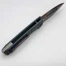 Medford Marauder Full Size Green/Violet Tear Drop Titanium Handles w/ 0.26" Vulcan S45VN Drop Point