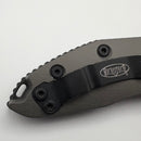 Grenade Blem Microtech Borka Stitch Natural Clear w/ Apocalyptic Black Part Serrated M390 169-2APNC