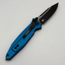 Grenade Blem Microtech Socom Elite Manual Black Single Edge w/ Blue Handles 160-1BL
