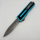 Grenade Blem Microtech Scarab 2 Gen 3 D/E Apocalyptic Partial Serrated w/ Turquoise Handle 1280-11APTQ