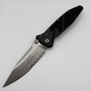 Grenade Blem Microtech Socom Elite Single Edge Stonewash Partial Serrated Manual & Black 160-11